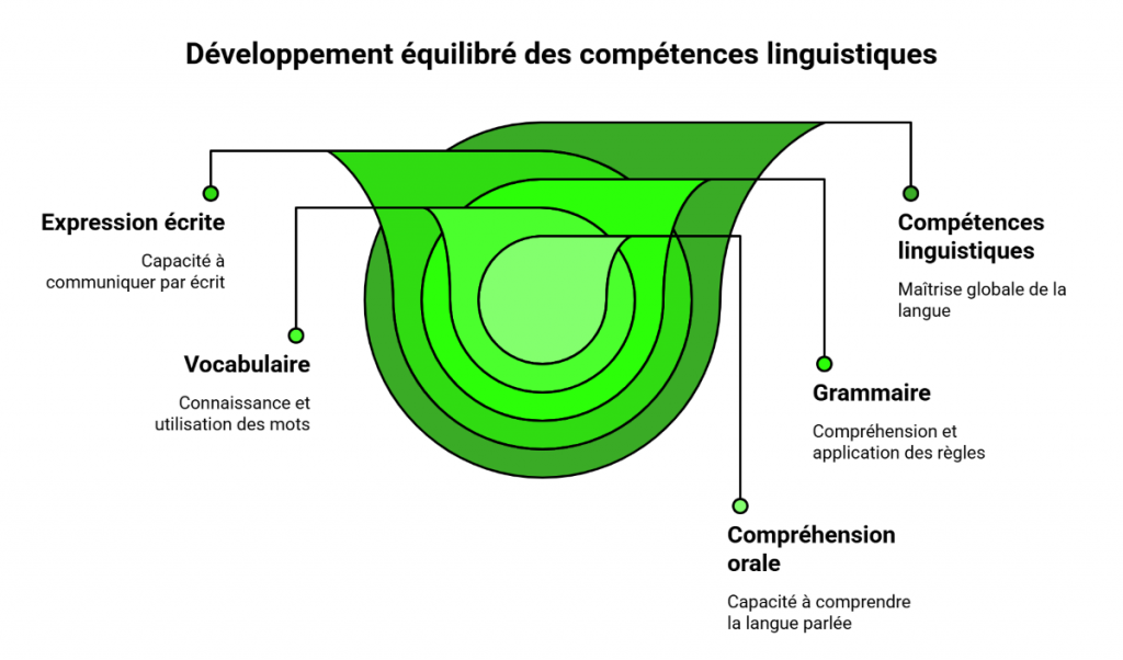 Développement équilibré des compétences linguistiques